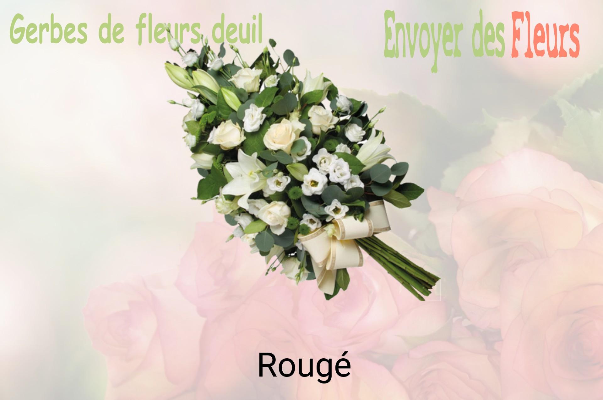 Gerbe de fleurs de deuil livrée à Rougé